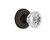 Nostalgic Warehouse - Classic Rosette Passage Crystal Glass Door Knob in Timeless Bronze - CLACRY - 700215 - 2 3/8" Backset