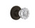 Nostalgic Warehouse - Classic Rosette Passage Crystal Glass Door Knob in Oil-Rubbed Bronze - CLACRY - 704727 - 2 3/8" Backset