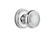 Nostalgic Warehouse - Classic Rosette Passage Deco Door Knob in Bright Chrome - CLADEC - 707046 - 2 3/8" Backset