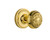 Nostalgic Warehouse - Classic Rosette Passage Egg & Dart Door Knob in Unlacquered Brass - CLAEAD - 708409 - 2 3/4" Backset