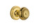 Nostalgic Warehouse - Classic Rosette Privacy Meadows Door Knob in Polished Brass - CLAMEA - 701157 - 2 3/8" Backset