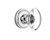 Nostalgic Warehouse - Classic Rosette Passage Oval Clear Crystal Glass Door Knob in Bright Chrome - CLAOCC - 711322 - 2 3/8" Backset