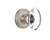 Nostalgic Warehouse - Classic Rosette Passage Oval Clear Crystal Glass Door Knob in Satin Nickel - CLAOCC - 708443 - 2 3/4" Backset