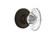 Nostalgic Warehouse - Classic Rosette Single Dummy Oval Fluted Crystal Glass Door Knob in Oil-Rubbed Bronze - CLAOFC - 711859