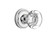 Nostalgic Warehouse - Classic Rosette Passage Round Clear Crystal Glass Door Knob in Bright Chrome - CLARCC - 712202 - 2 3/8" Backset