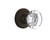 Nostalgic Warehouse - Classic Rosette Single Dummy Round Clear Crystal Glass Door Knob in Oil-Rubbed Bronze - CLARCC - 712299
