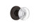 Nostalgic Warehouse - Classic Rosette Double Dummy Round Clear Crystal Glass Door Knob in Timeless Bronze - CLARCC - 700765