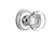 Nostalgic Warehouse - Classic Rosette Double Dummy Round Clear Crystal Glass Door Knob in Bright Chrome - CLARCC - 712394