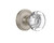 Nostalgic Warehouse - Classic Rosette Double Dummy Round Clear Crystal Glass Door Knob in Satin Nickel - CLARCC - 712397
