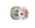 Nostalgic Warehouse - Classic Rosette Passage White Rose Porcelain Door Knob in Satin Nickel - CLAROS - 710885 - 2 3/8" Backset