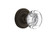 Nostalgic Warehouse - Classic Rosette Interior Mortise Round Clear Crystal Glass Door Knob in Oil-Rubbed Bronze - CLARCC - 712587 - 2 1/4" Backset