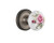 Nostalgic Warehouse - Classic Rosette Double Dummy White Rose Porcelain Door Knob in Antique Pewter - CLAROS - 711073