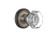 Nostalgic Warehouse - Classic Rosette Privacy Waldorf Door Knob in Antique Pewter - CLAWAL - 714563 - 2 3/4" Backset