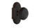 Nostalgic Warehouse - Cottage Plate Passage Black Porcelain Door Knob in Timeless Bronze - COTBLK - 700231 - 2 3/8" Backset