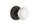 Nostalgic Warehouse - Classic Rosette Interior Mortise White Porcelain Door Knob in Timeless Bronze - CLAWHI - 703815 - 2 1/4" Backset