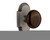 Nostalgic Warehouse - Cottage Plate Passage Brown Porcelain Door Knob in Antique Pewter - COTBRN - 708509 - 2 3/4" Backset