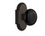 Nostalgic Warehouse - Cottage Plate Single Dummy Black Porcelain Door Knob in Oil-Rubbed Bronze - COTBLK - 713070