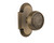 Nostalgic Warehouse - Cottage Plate Privacy Craftsman Door Knob in Antique Brass - COTCRA - 715190 - 2 3/8" Backset