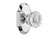 Nostalgic Warehouse - Cottage Plate Passage Crystal Glass Door Knob in Bright Chrome - COTCRY - 708529 - 2 3/4" Backset