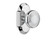 Nostalgic Warehouse - Cottage Plate Passage Deco Door Knob in Bright Chrome - COTDEC - 708536 - 2 3/4" Backset