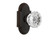 Nostalgic Warehouse - Cottage Plate Single Dummy Crystal Glass Door Knob in Timeless Bronze - COTCRY - 700504