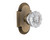 Nostalgic Warehouse - Cottage Plate Double Dummy Crystal Glass Door Knob in Antique Brass - COTCRY - 713088