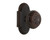 Nostalgic Warehouse - Cottage Plate Privacy Egg & Dart Door Knob in Timeless Bronze - COTEAD - 701678 - 2 3/8" Backset