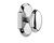 Nostalgic Warehouse - Cottage Plate Privacy Homestead Door Knob in Bright Chrome - COTHOM - 712912 - 2 3/8" Backset