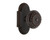 Nostalgic Warehouse - Cottage Plate Passage Meadows Door Knob in Timeless Bronze - COTMEA - 700238 - 2 3/8" Backset