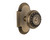 Nostalgic Warehouse - Cottage Plate Passage Meadows Door Knob in Antique Brass - COTMEA - 712821 - 2 3/8" Backset