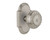 Nostalgic Warehouse - Cottage Plate Privacy Meadows Door Knob in Satin Nickel - COTMEA - 712921 - 2 3/8" Backset