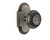 Nostalgic Warehouse - Cottage Plate Privacy Meadows Door Knob in Antique Pewter - COTMEA - 714632 - 2 3/4" Backset