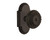 Nostalgic Warehouse - Cottage Plate Privacy Meadows Door Knob in Oil-Rubbed Bronze - COTMEA - 714633 - 2 3/4" Backset