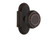 Nostalgic Warehouse - Cottage Plate Passage Mission Door Knob in Timeless Bronze - COTMIS - 700239 - 2 3/8" Backset