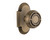Nostalgic Warehouse - Cottage Plate Passage Mission Door Knob in Antique Brass - COTMIS - 715170 - 2 3/8" Backset