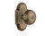 Nostalgic Warehouse - Cottage Plate Passage New York Door Knob in Antique Brass - COTNYK - 708565 - 2 3/4" Backset