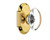 Nostalgic Warehouse - Cottage Plate Passage Oval Clear Crystal Glass Door Knob in Polished Brass - COTOCC - 708576 - 2 3/4" Backset
