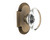 Nostalgic Warehouse - Cottage Plate Passage Oval Clear Crystal Glass Door Knob in Antique Brass - COTOCC - 708572 - 2 3/4" Backset