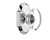 Nostalgic Warehouse - Cottage Plate Passage Oval Clear Crystal Glass Door Knob in Bright Chrome - COTOCC - 708574 - 2 3/4" Backset