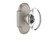 Nostalgic Warehouse - Cottage Plate Passage Oval Clear Crystal Glass Door Knob in Satin Nickel - COTOCC - 708577 - 2 3/4" Backset
