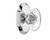 Nostalgic Warehouse - Cottage Plate Passage Oval Fluted Crystal Glass Door Knob in Bright Chrome - COTOFC - 712843 - 2 3/8" Backset