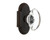 Nostalgic Warehouse - Cottage Plate Single Dummy Oval Clear Crystal Glass Door Knob in Timeless Bronze - COTOCC - 700510