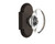 Nostalgic Warehouse - Cottage Plate Single Dummy Oval Clear Crystal Glass Door Knob in Oil-Rubbed Bronze - COTOCC - 713029