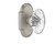 Nostalgic Warehouse - Cottage Plate Privacy Oval Fluted Crystal Glass Door Knob in Satin Nickel - COTOFC - 712942 - 2 3/8" Backset