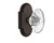 Nostalgic Warehouse - Cottage Plate Privacy Oval Fluted Crystal Glass Door Knob in Oil-Rubbed Bronze - COTOFC - 714659 - 2 3/4" Backset