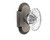 Nostalgic Warehouse - Cottage Plate Single Dummy Oval Fluted Crystal Glass Door Knob in Antique Pewter - COTOFC - 713034