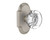 Nostalgic Warehouse - Cottage Plate Passage Round Clear Crystal Glass Door Knob in Satin Nickel - COTRCC - 708598 - 2 3/4" Backset