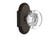 Nostalgic Warehouse - Cottage Plate Privacy Round Clear Crystal Glass Door Knob in Oil-Rubbed Bronze - COTRCC - 712947 - 2 3/8" Backset