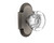 Nostalgic Warehouse - Cottage Plate Single Dummy Round Clear Crystal Glass Door Knob in Antique Pewter - COTRCC - 713041