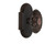 Nostalgic Warehouse - Cottage Plate Passage Victorian Door Knob in Timeless Bronze - COTVIC - 708612 - 2 3/4" Backset
